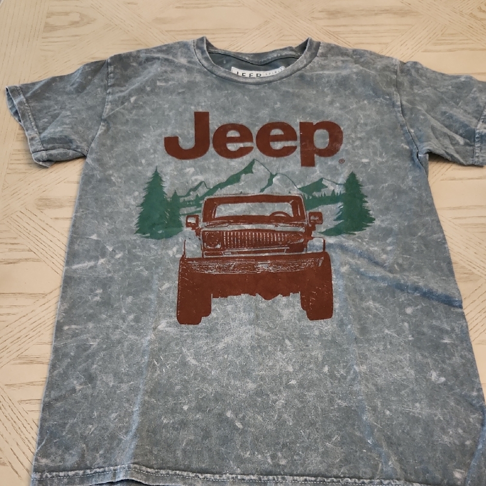 Jeep Spirit 100% Cotton Gray T-Shirt Size Small